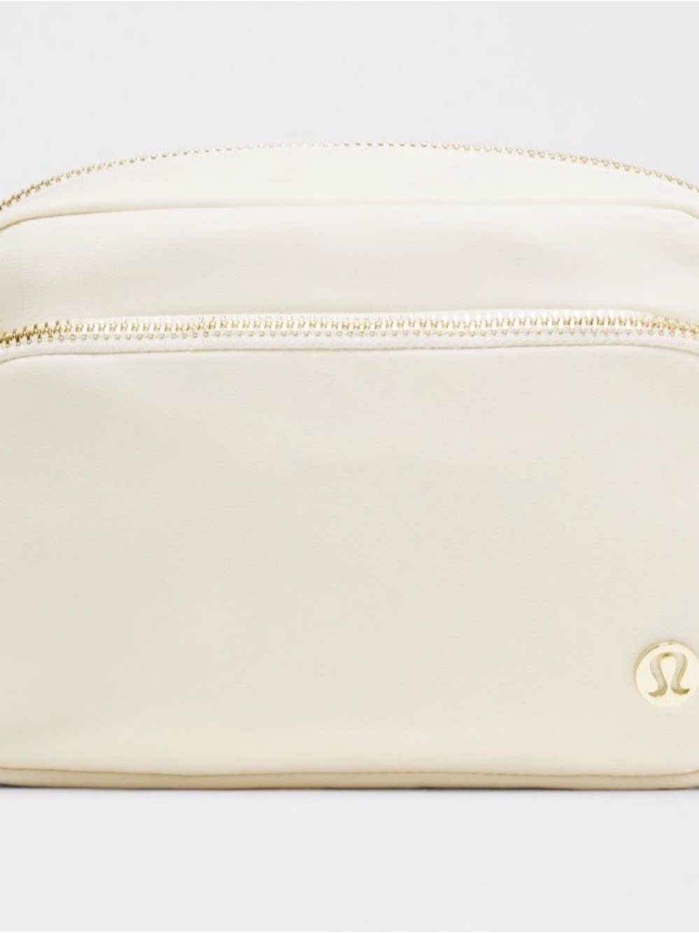NWT Lululemon Everywhere Crossbody Bag 2L Light Ivory Gold Metal Hardware
